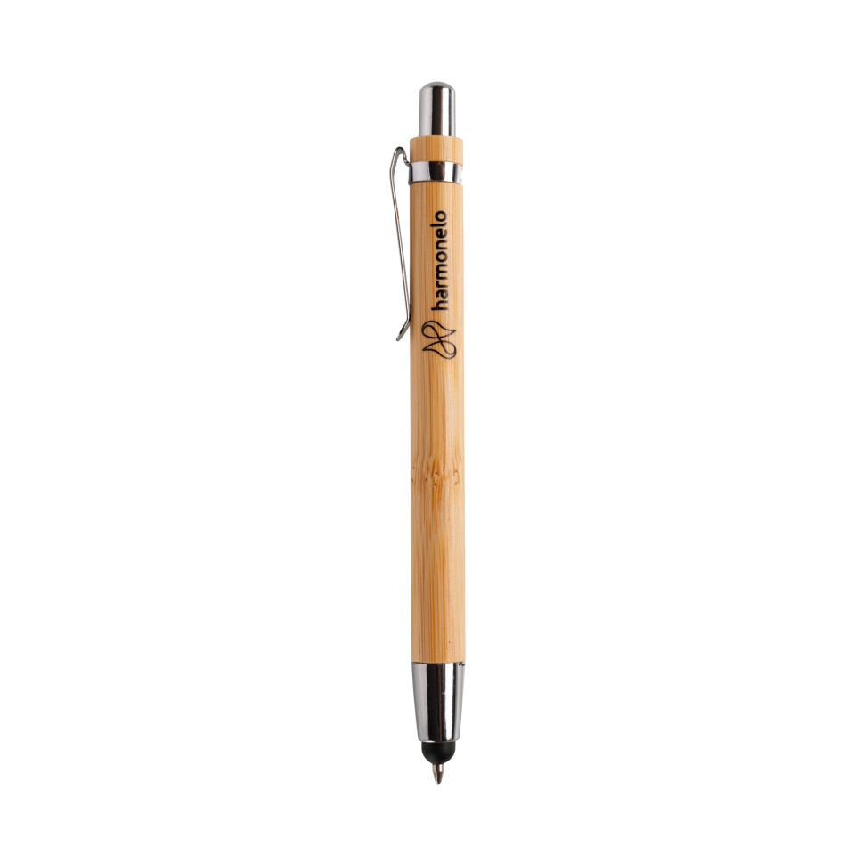 Bambusové kuličkové pero se stylusem